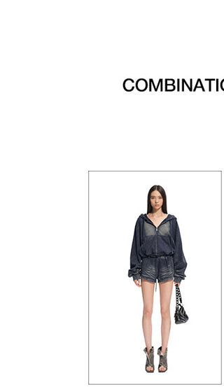 [NAWS] denim hoodie top