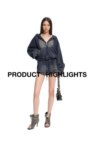 [NAWS] denim hoodie top