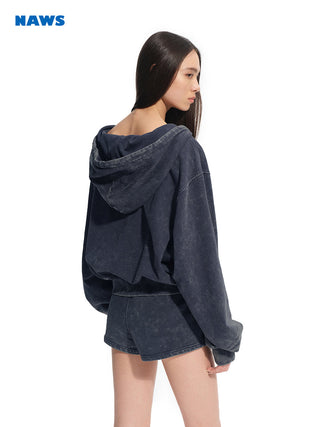 [NAWS] denim hoodie top