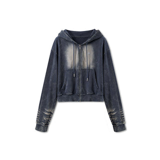 [NAWS] denim hoodie top