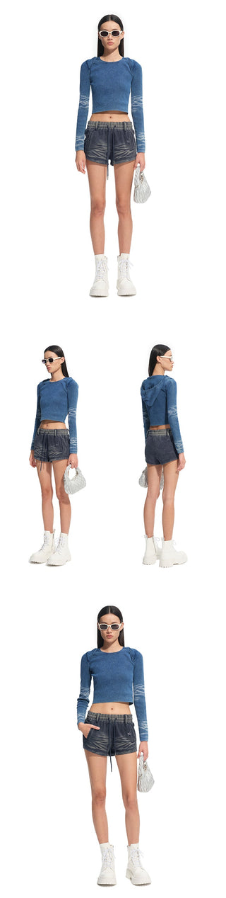 [NAWS] denim sports shorts