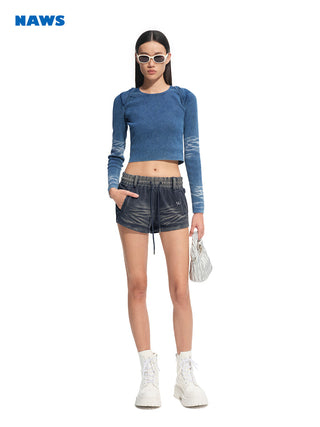 [NAWS] denim sports shorts