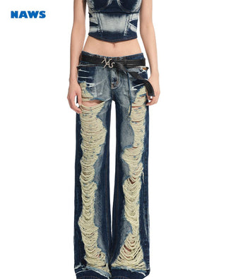 [NAWS] slim denim trousers