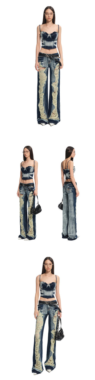 [NAWS] slim denim trousers