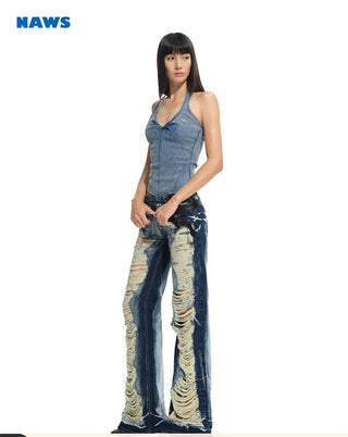 [NAWS] slim denim trousers