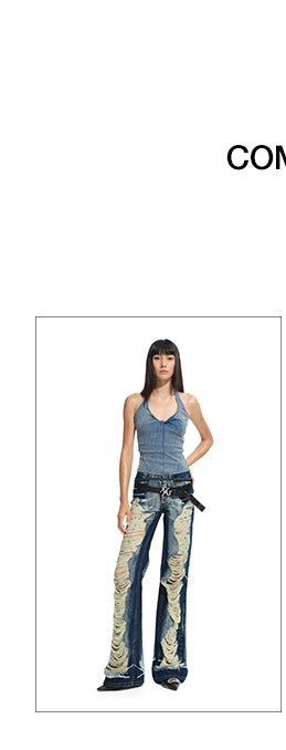 [NAWS] slim denim trousers