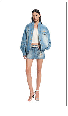 [NAWS] denim straight skirt