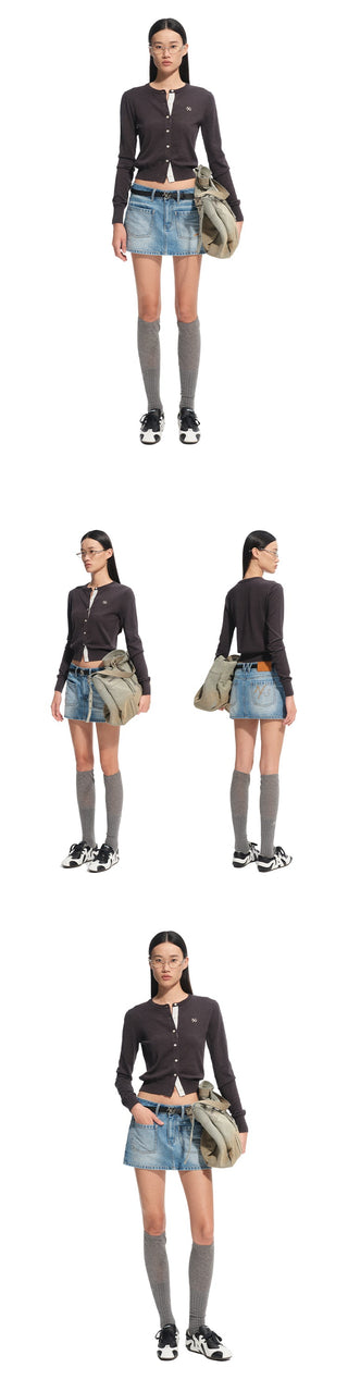 [NAWS] denim straight skirt