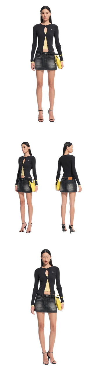 [NAWS] denim straight skirt