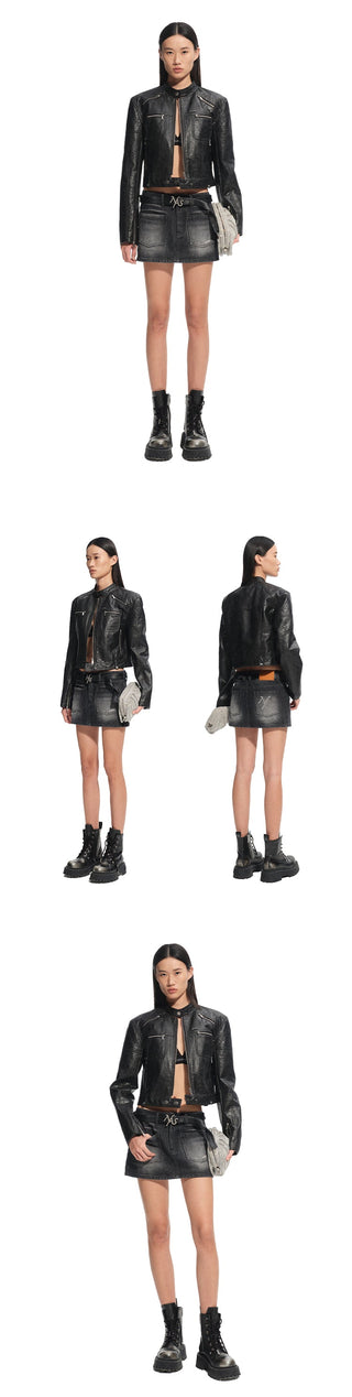 [NAWS] denim straight skirt