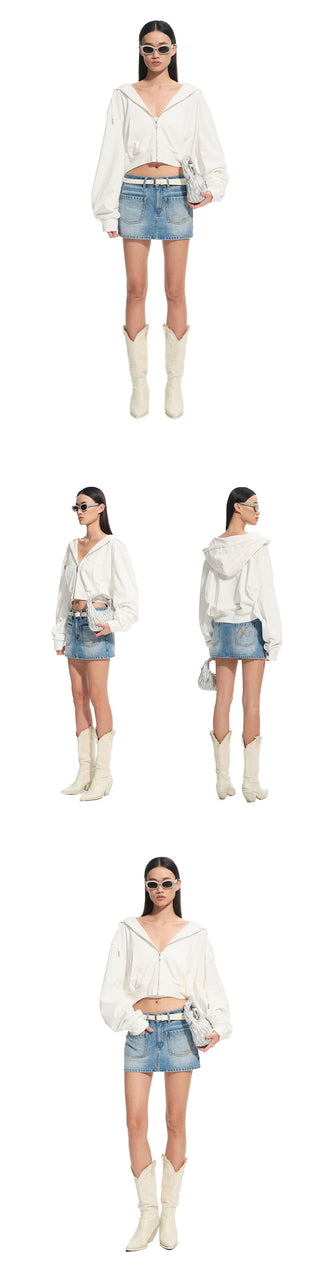 [NAWS] denim straight skirt