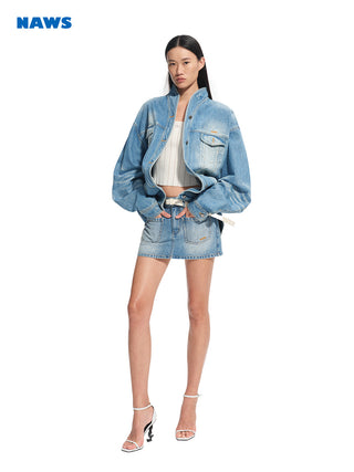 [NAWS] denim straight skirt