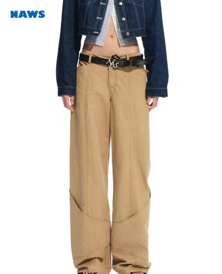 [NAWS] wide-leg work pants