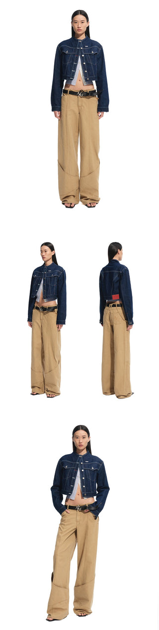 [NAWS] wide-leg work pants