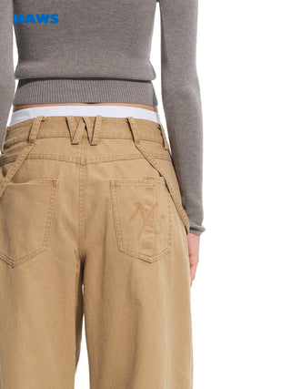 [NAWS] wide-leg work pants