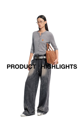 [NAWS] denim wide sweatpants