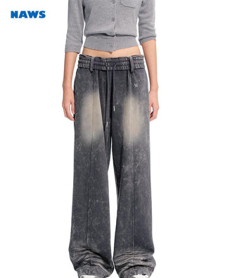 [NAWS] denim wide sweatpants