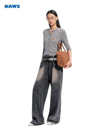 [NAWS] denim wide sweatpants