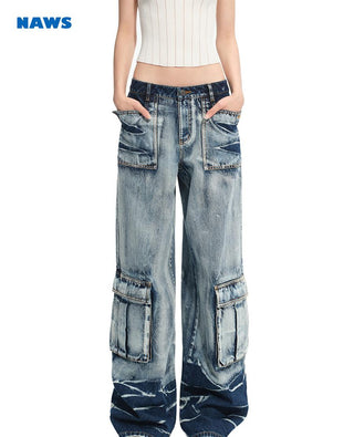 [NAWS] denim cargo pants