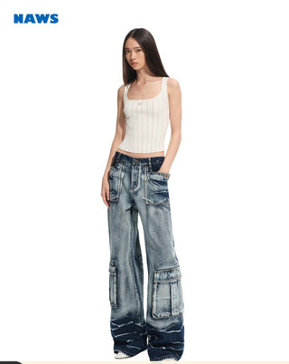 [NAWS] denim cargo pants