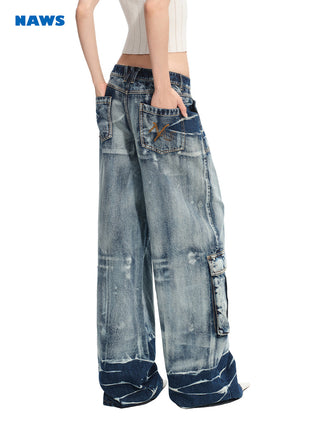 [NAWS] denim cargo pants