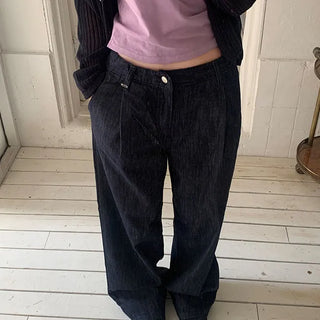 Pintuck Denim Pants