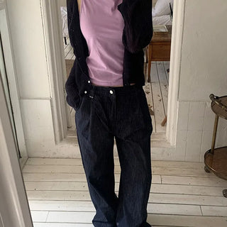 Pintuck Denim Pants