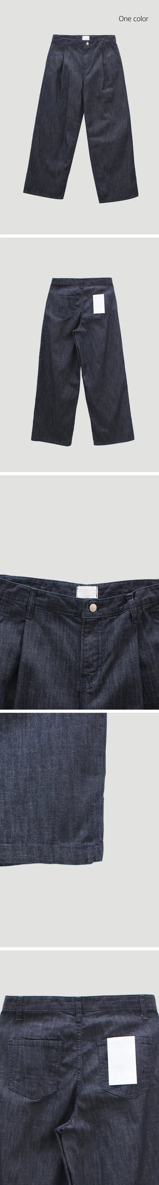 Pintuck Denim Pants