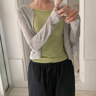 Ribbed Summer Cardigan