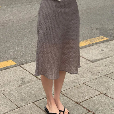 Check Midi Skirt