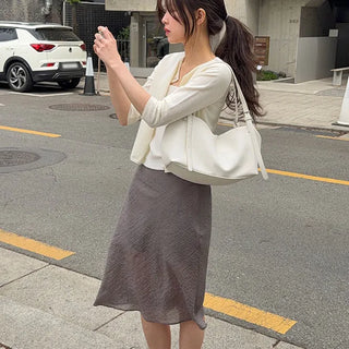 Check Midi Skirt