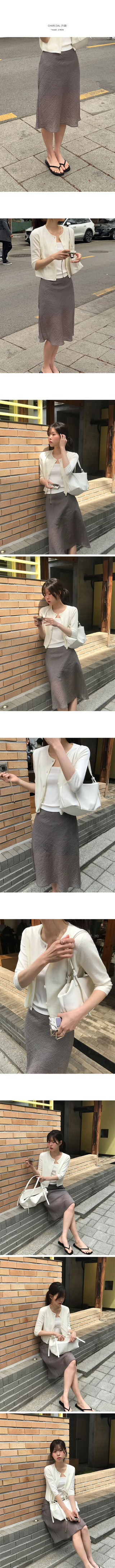 Check Midi Skirt