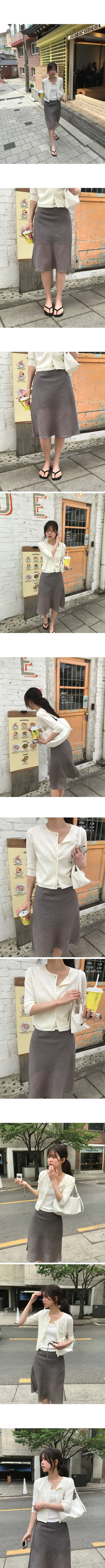 Check Midi Skirt