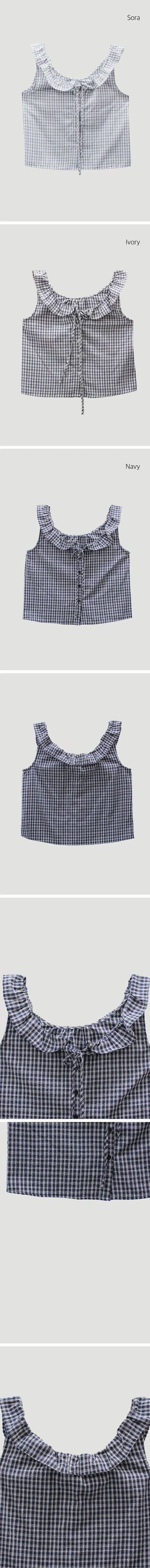 Check Frill Blouse