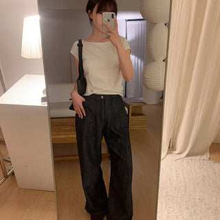 Wide Denim Pants