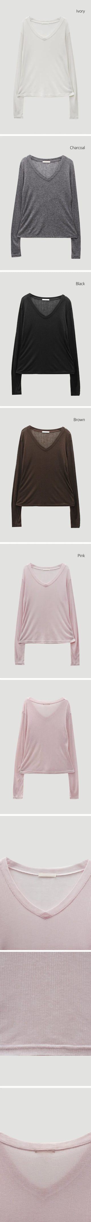 V Neck Long Sleeve Tee