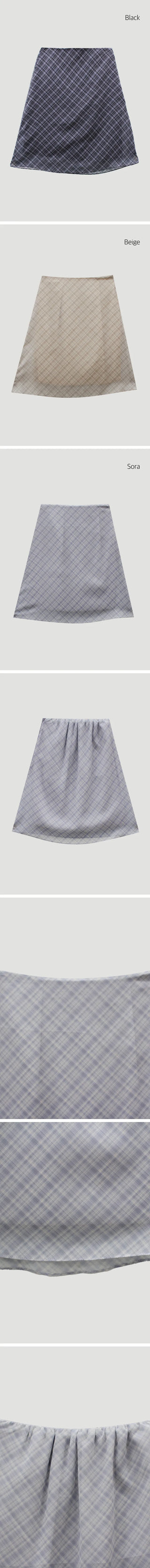 Check Midi Skirt