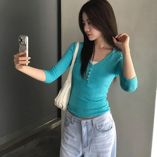 Button Sleeve Tee