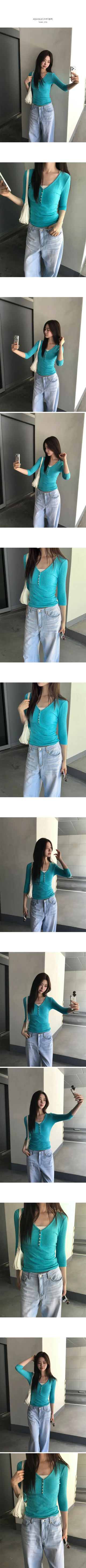 Button Sleeve Tee