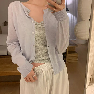 Linen Basic Cardigan