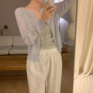 Linen Basic Cardigan