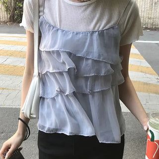 Frill Sleeveless Blouse