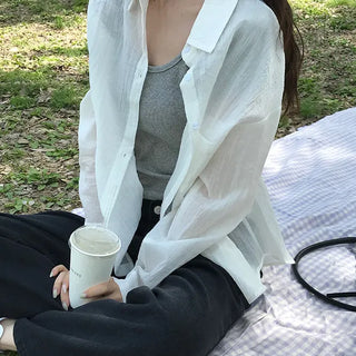 Sheer Button Shirt