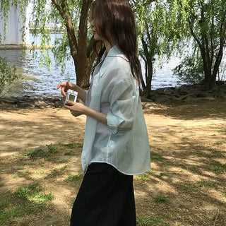Sheer Button Shirt