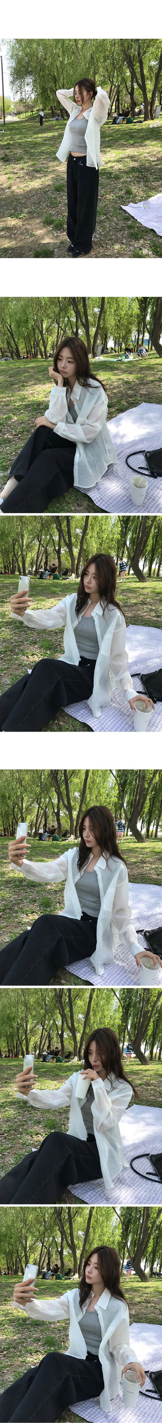Sheer Button Shirt