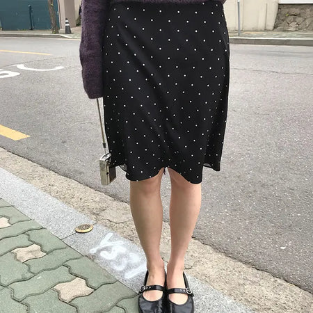 Dot Midi Skirt