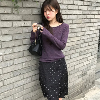 Dot Midi Skirt
