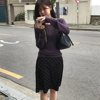 Dot Midi Skirt