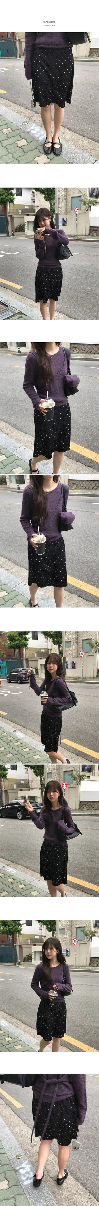 Dot Midi Skirt