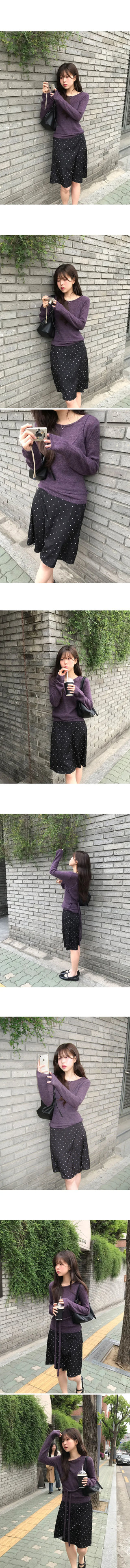 Dot Midi Skirt